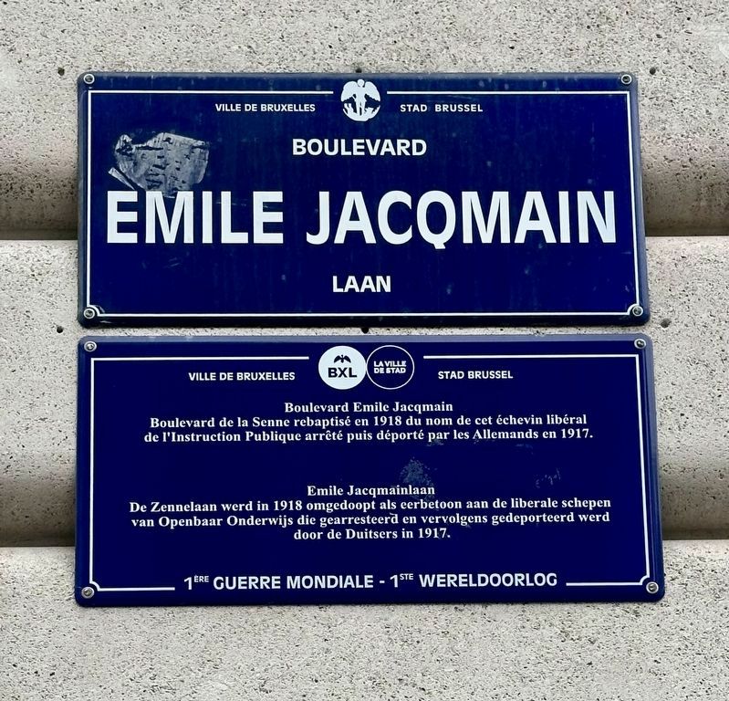 Emile Jacqmain Marker image. Click for full size.