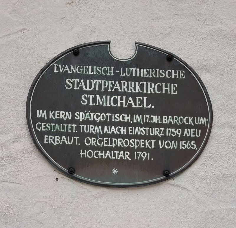 Evangelisch - Lutherische Stadtpfarrkirche St. Michael Marker image. Click for full size.