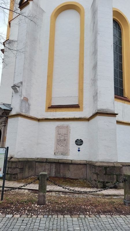 The Marker at the base of the church image. Click for full size.