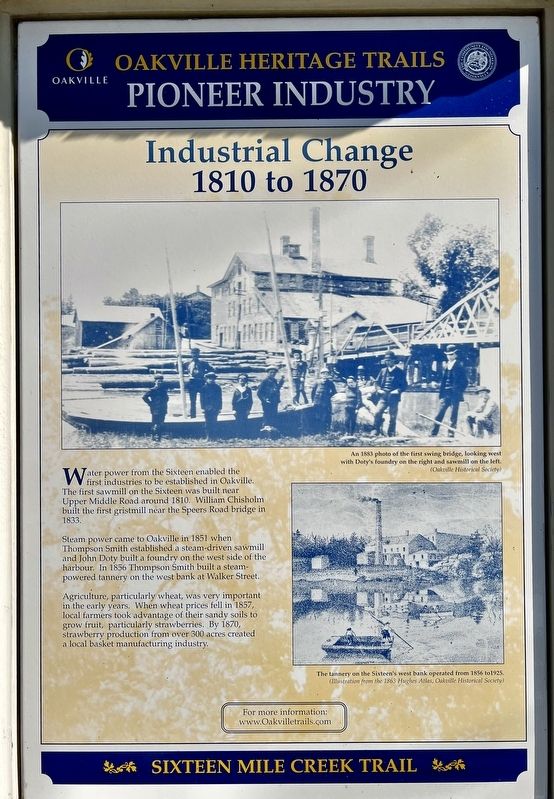 Industrial Change 1810 to 1870 Marker. Click for full size. Industrial Change 1810 to 1870 Marker image. Click for full size.