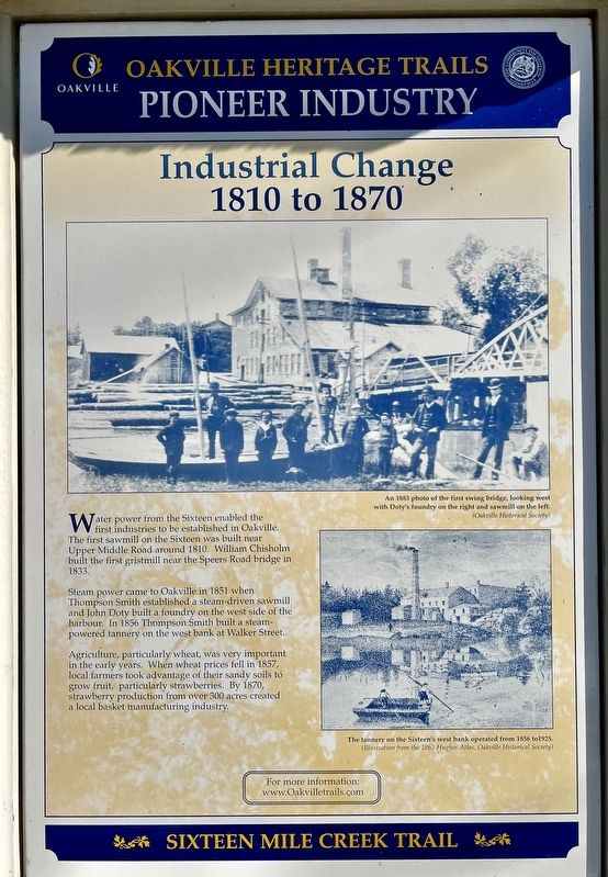 Industrial Change 1810 to 1870 Marker image. Click for full size.
