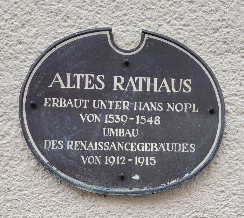Altes Rathaus / Old Town Hall Marker. Click for full size. Altes Rathaus / Old Town Hall Marker image. Click for full size.