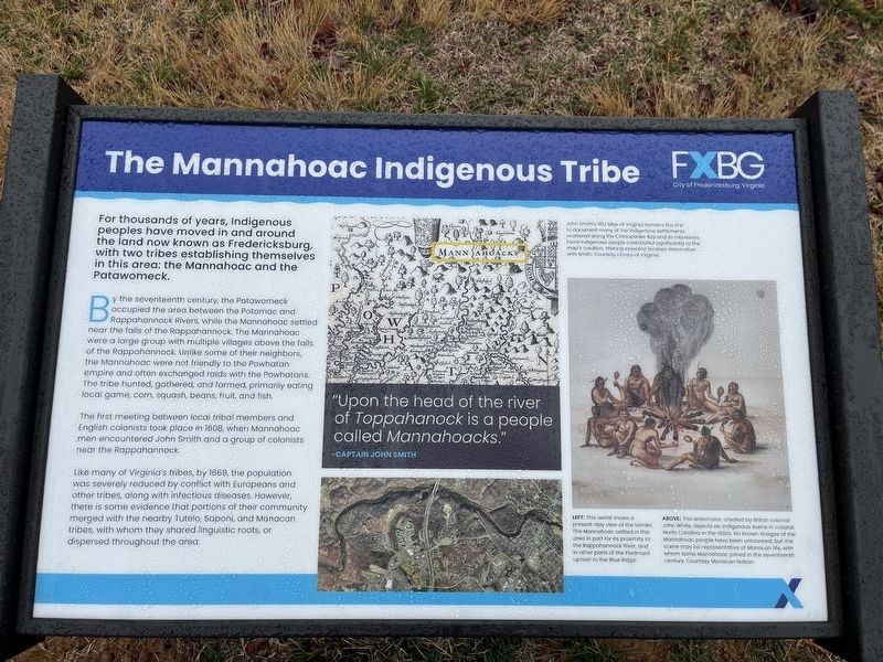 The Mannahoac Indigenous Tribe Marker image. Click for full size.
