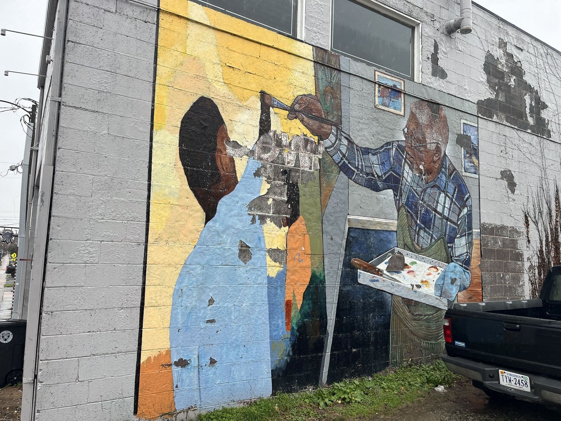 The mural honoring Johnny P. Johnson image. Click for full size.