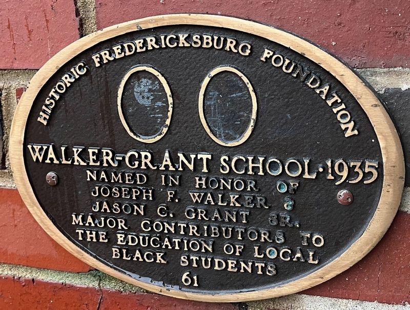 Walker-Grant School - 1935 Marker image. Click for full size.