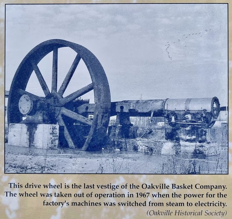 The Oakville Basket Company marker photo detail image. Click for full size.