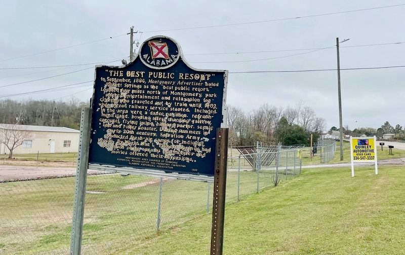 Pickett Springs / �The Best Public Resort� marker image. Click for full size.