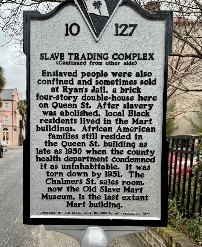 Slave Trading Complex Marker (reverse) image. Click for full size.