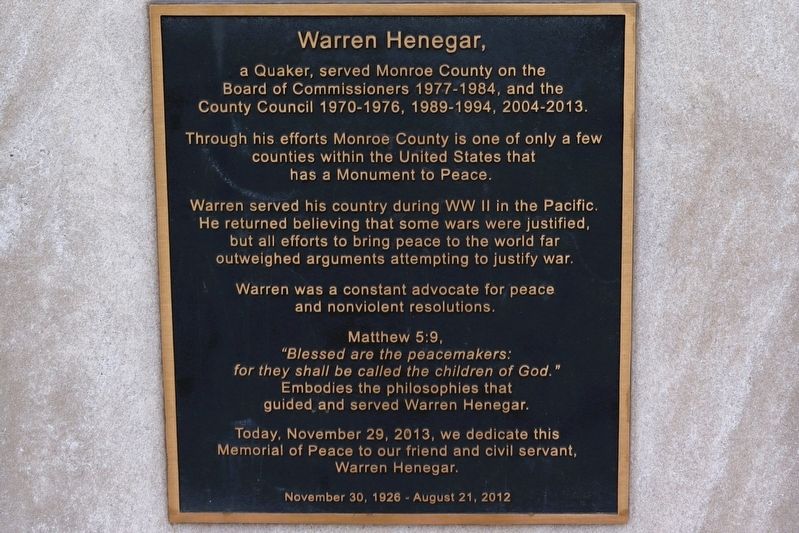 Warren Henegar Marker image. Click for full size.