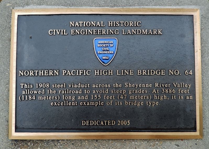 Northern Pacific High Line Bridge No. 64 Marker image. Click for full size.