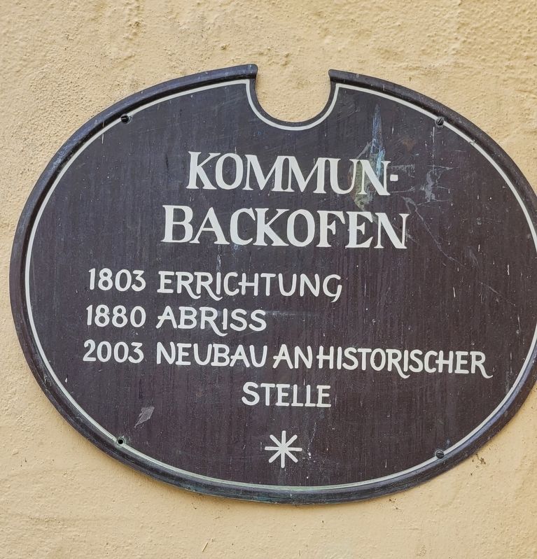 Kommun-Backofen / Communal Oven Marker image. Click for full size.
