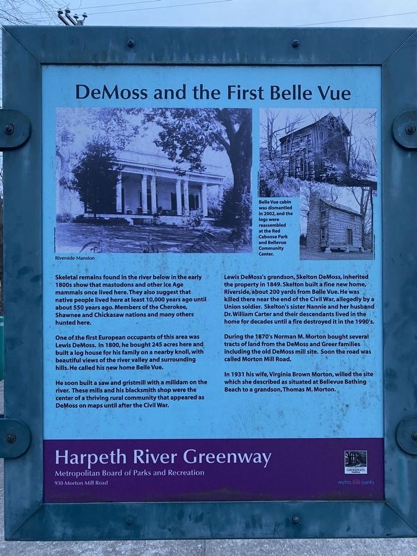 DeMoss and the First Belle Vue Marker image. Click for full size.