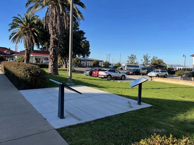Old and New: <i>Presidio Fire Station</i> Marker image. Click for full size.