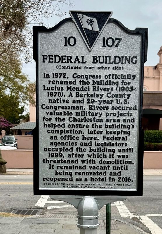 Federal Building Marker (reverse) image. Click for full size.
