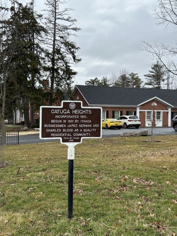 Cayuga Heights Marker. Click for full size. Cayuga Heights Marker image. Click for full size.