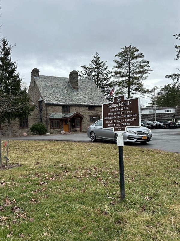 Cayuga Heights Marker. Click for full size. Cayuga Heights Marker image. Click for full size.