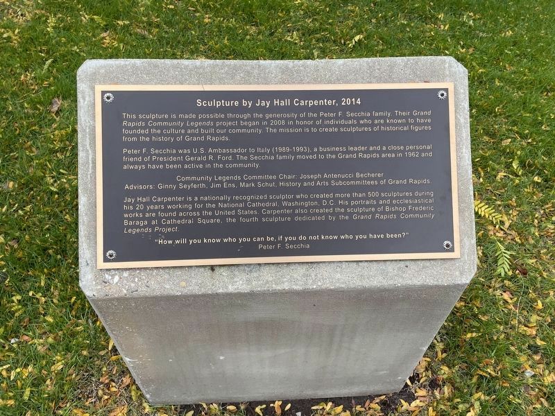 Sculpture by Jay Hall Carpenter, 2014 Marker. Click for full size. Sculpture by Jay Hall Carpenter, 2014 Marker image. Click for full size.