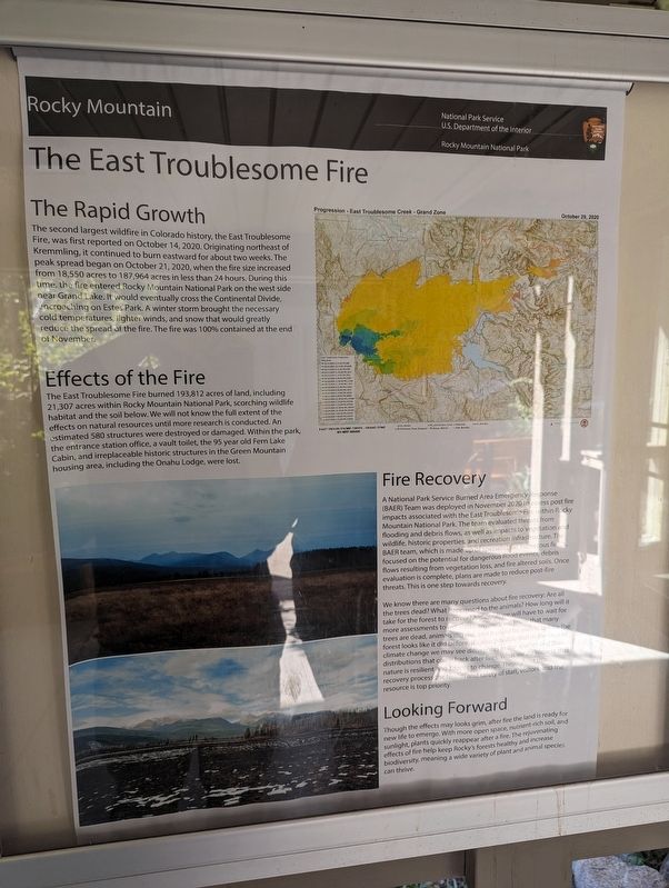The East Troublesome Fire Marker image. Click for full size.
