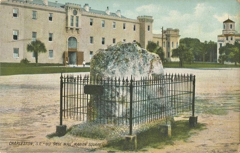 Old Siege Wall, Marion Square, Charleston, S.C. image. Click for full size.