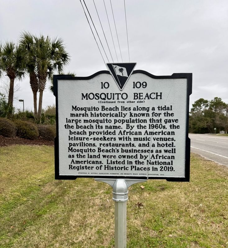 Mosquito Beach Marker (reverse) image. Click for full size.