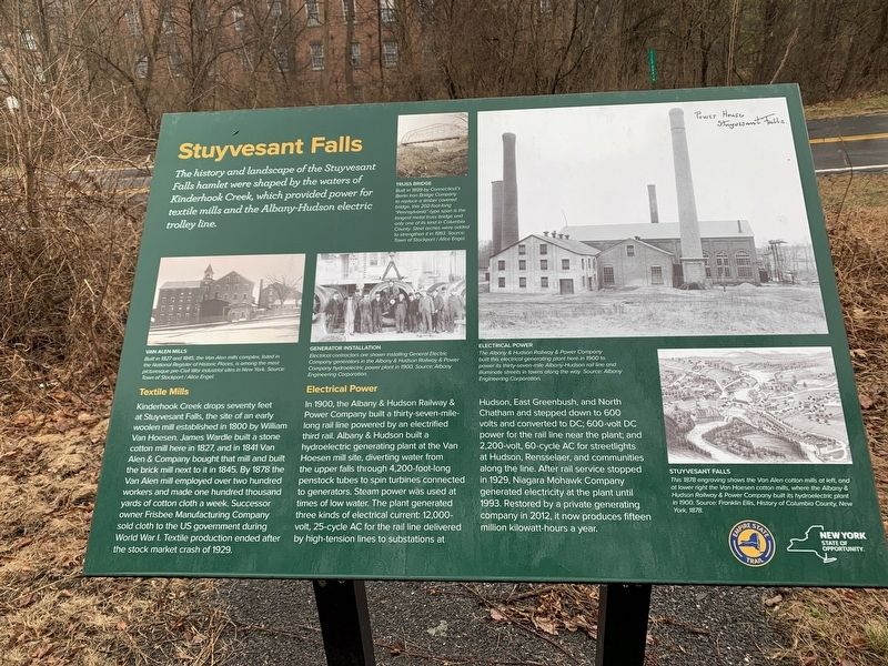 Stuyvesant Falls Marker image. Click for full size.