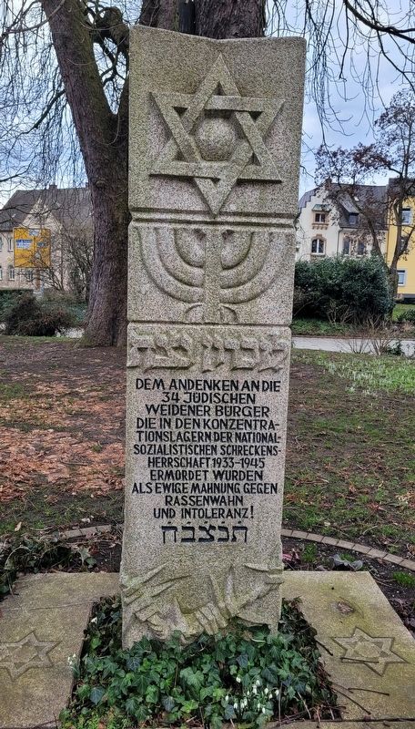 Weiden Jewish Memorial. Click for full size. Weiden Jewish Memorial image. Click for full size.