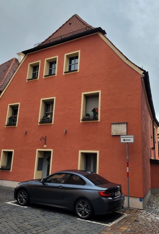The house of Bischof Michael Wittmann and Marker image. Click for full size.