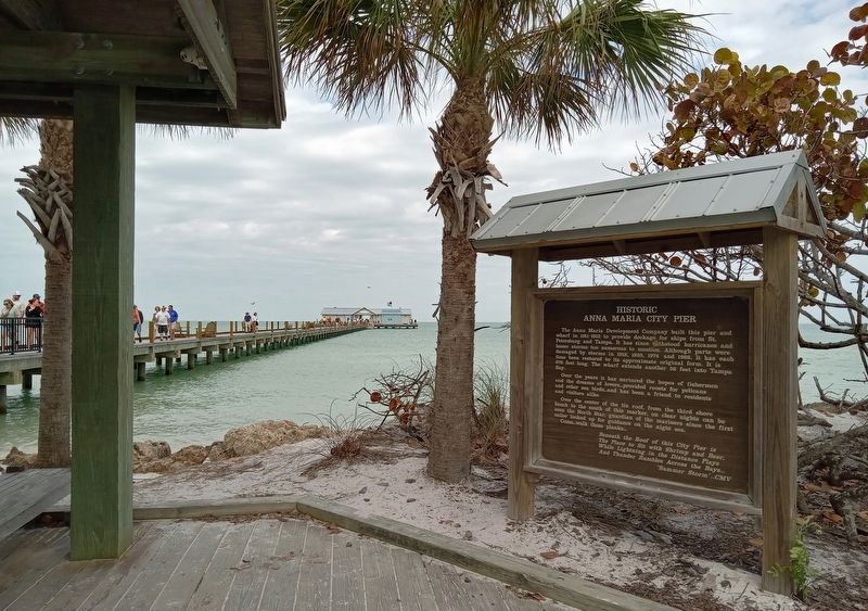 Historic Anna Maria City Pier and Marker image. Click for full size.
