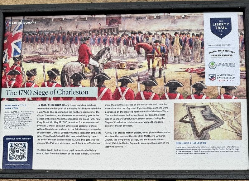 The 1780 Siege of Charleston Marker image. Click for full size.