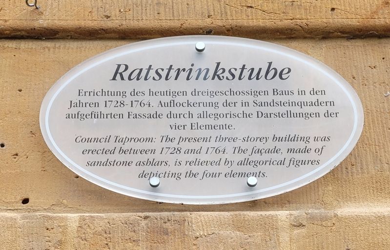 Ratstrinkstube / Council Taproom Marker image. Click for full size.