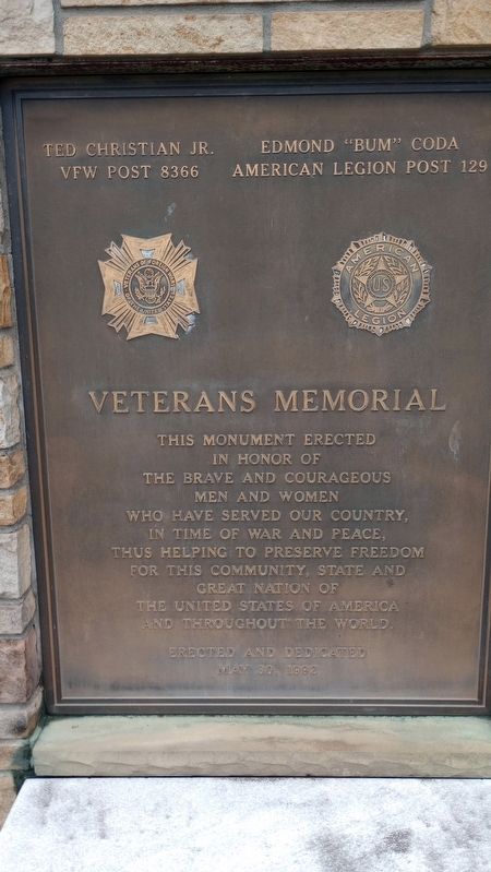 Veterans Memorial Marker. Click for full size. Veterans Memorial Marker image. Click for full size.