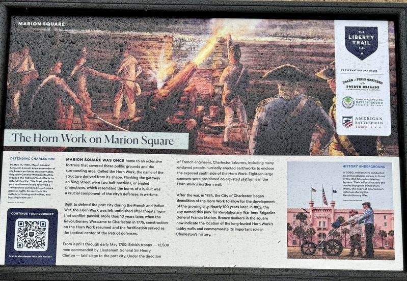 The Horn Work on Marion Square Marker image. Click for full size.