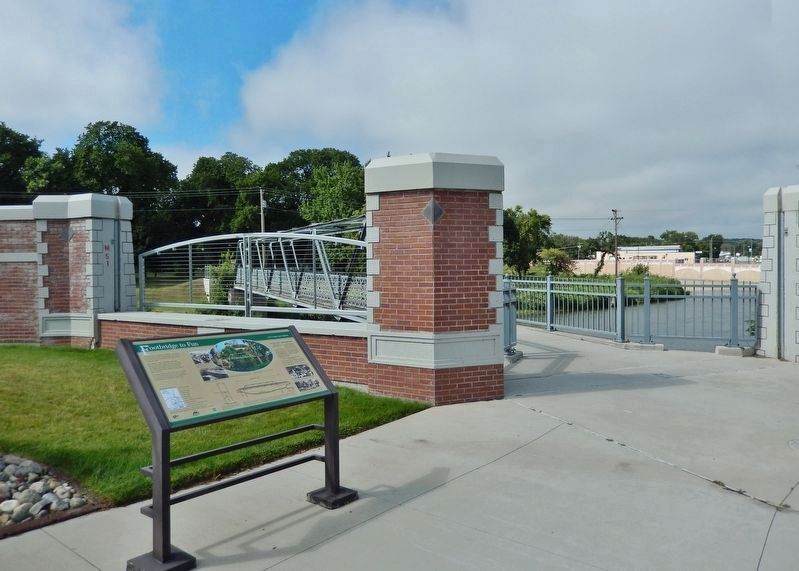 Footbridge to Fun Marker. Click for full size. Footbridge to Fun Marker image. Click for full size.