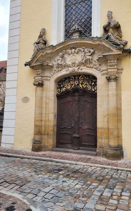 The entrance to the School Church and Marker. Click for full size. The entrance to the School Church and Marker image. Click for full size.
