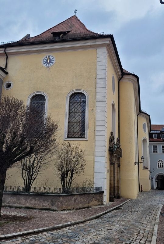 The front and side view of the School Church. Click for full size. The front and side view of the School Church image. Click for full size.