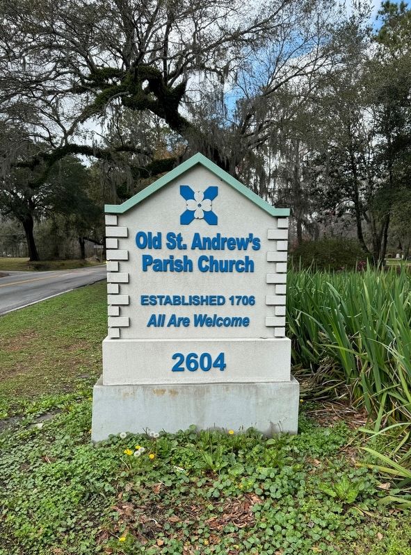 St. Andrew�s Parish Church sign image. Click for full size.