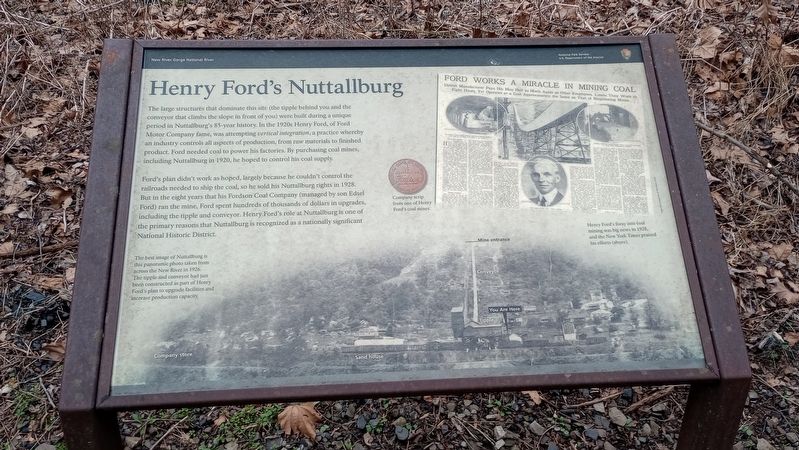 Henry Ford's Nuttallburg Marker image. Click for full size.