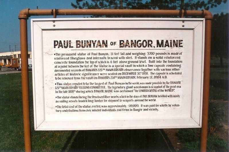 Paul Bunyan of Bangor, Maine Marker image. Click for full size.