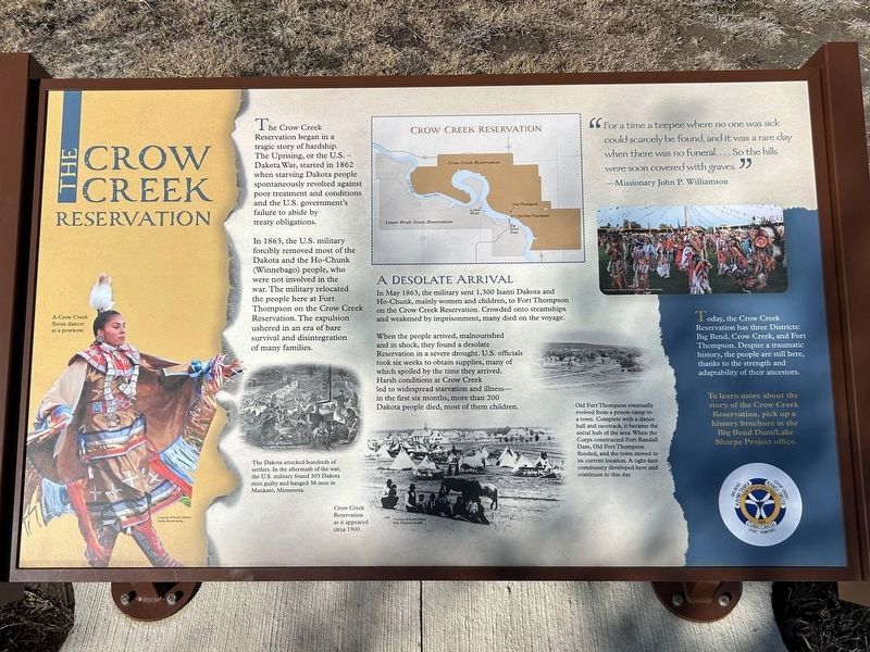 The Crow Creek Reservation Marker image. Click for full size.