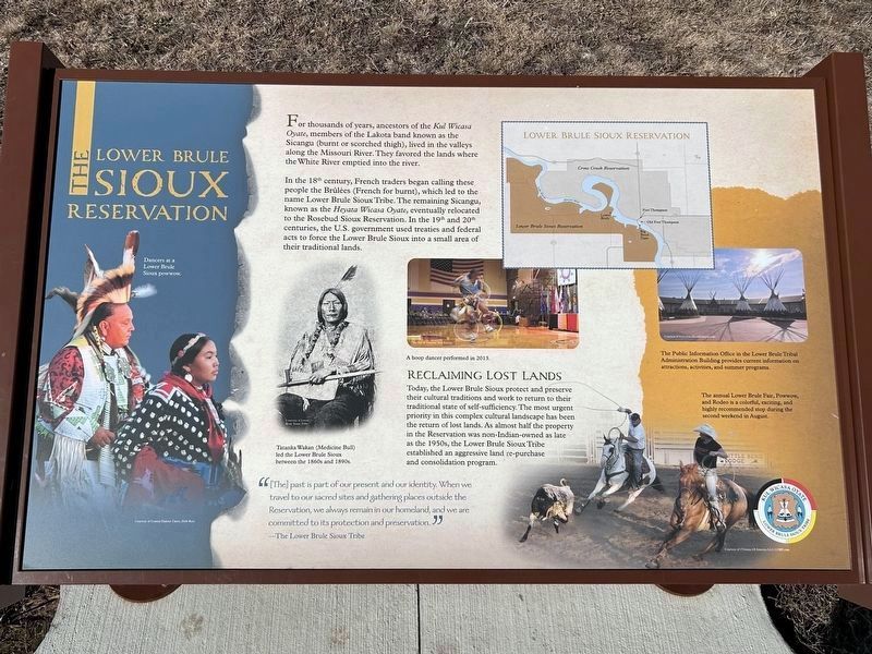 The Lower Brule Sioux Reservation Marker image. Click for full size.