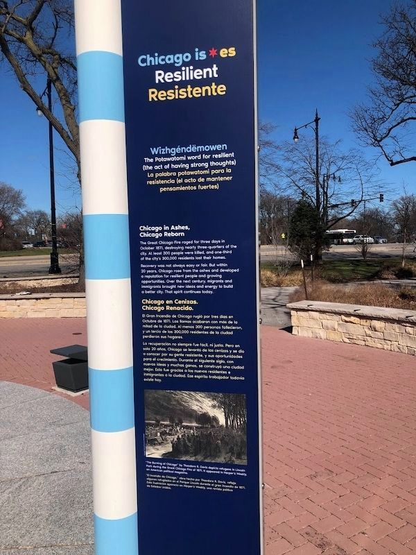 Chicago is Resilient Marker (front). Click for full size. Chicago is Resilient Marker (front) image. Click for full size.