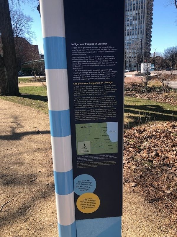 Chicago is Zhegagoynak Marker, Side Two. Click for full size. Chicago is Zhegagoynak Marker, Side Two image. Click for full size.
