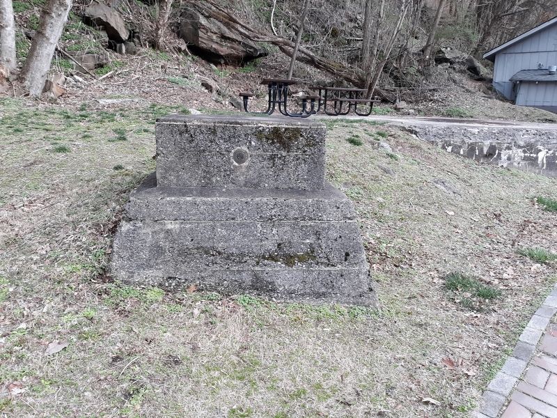 Benchmark on Water Tower Remnants. Click for full size. Benchmark on Water Tower Remnants image. Click for full size.