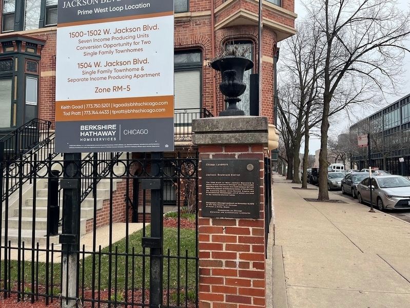Jackson Boulevard District Marker image. Click for full size.