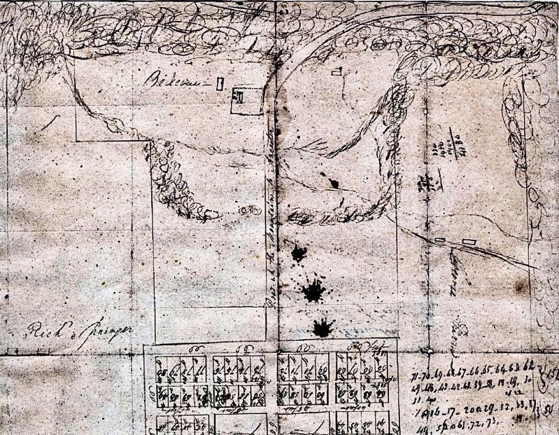 Part of the original Plan of Hamilton (1815 or 16). Click for full size. Part of the original Plan of Hamilton (1815 or 16) image. Click for full size.