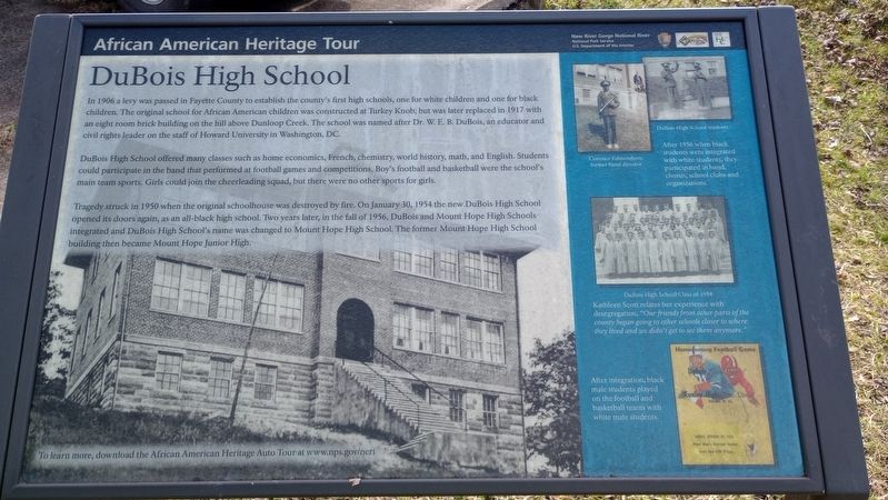 Dubois High School Marker image. Click for full size.