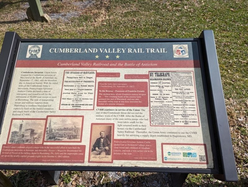 Cumberland Valley Railroad and the Battle of Antietam Marker image. Click for full size.