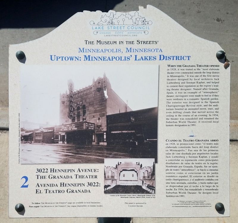 3022 Hennepin Avenue: The Granada Theater Marker image. Click for full size.