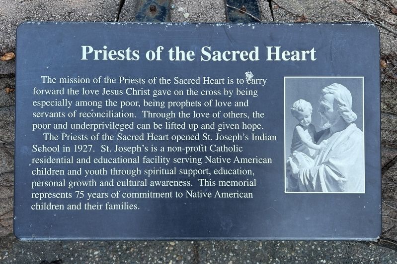 Priests of the Sacred Heart Marker. Click for full size. Priests of the Sacred Heart Marker image. Click for full size.