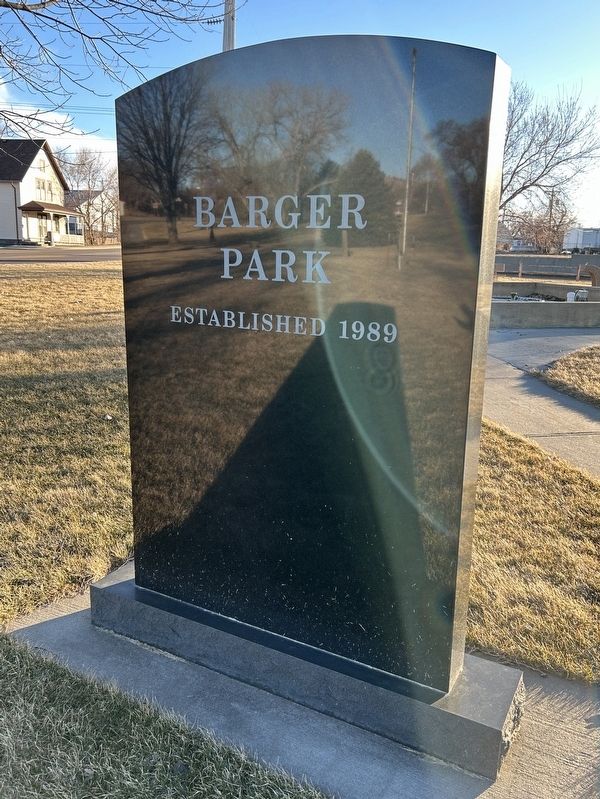 Barger Park Marker, Side Two. Click for full size. Barger Park Marker, Side Two image. Click for full size.